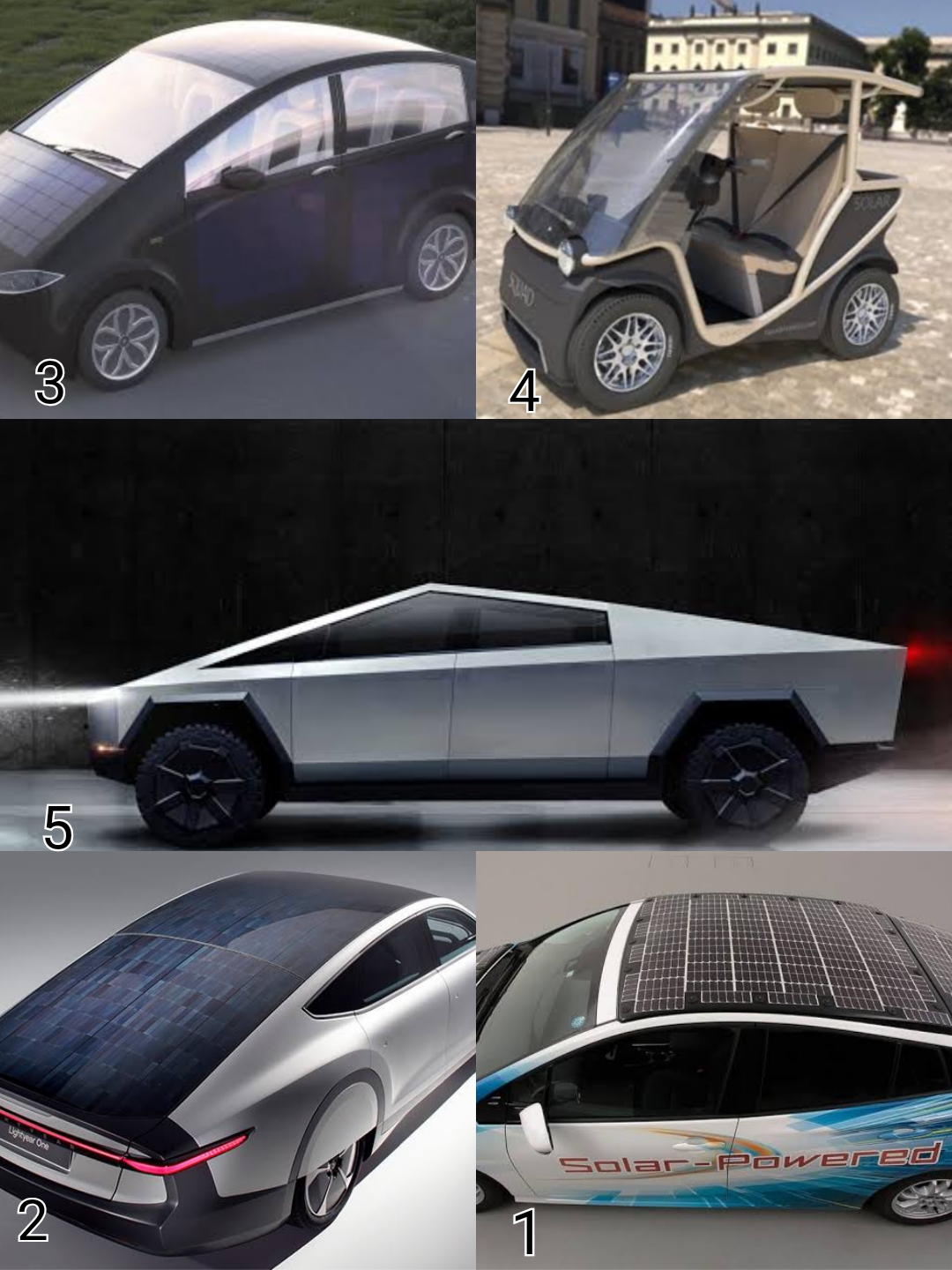 5 Newly Innovation Solar Cars