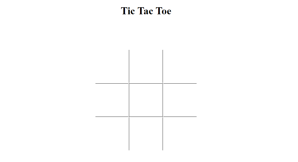 Create Outline Of Tic Tac Toe Board Using HTML And CSS