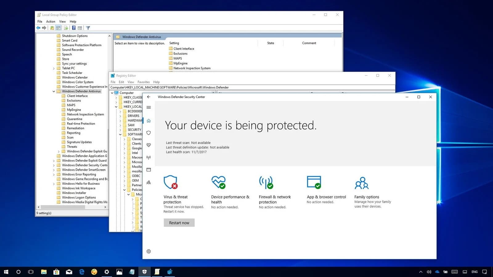 Windows Defender vs Antivirus